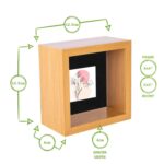5x 3D Deep Box Photo Frames Picture Display 4 x 4 with 2 x 2 Mount Black/White - Image 4