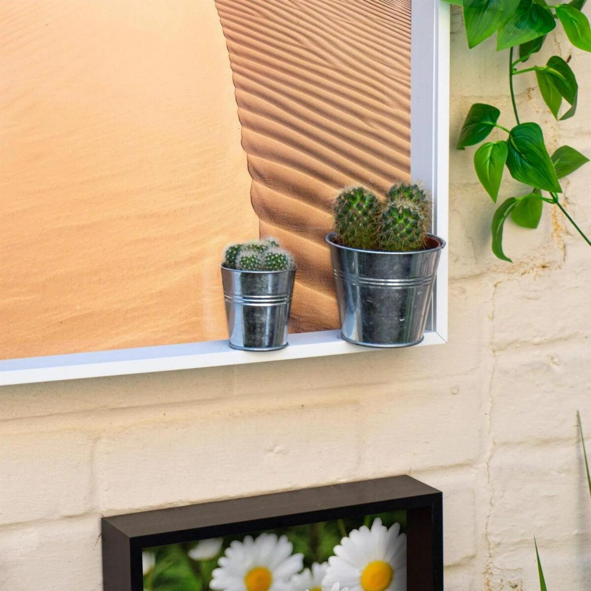 5x 3D Deep Box Photo Frames Display 6 x 6  with 2 x 2  Mount Black/White - Image 6