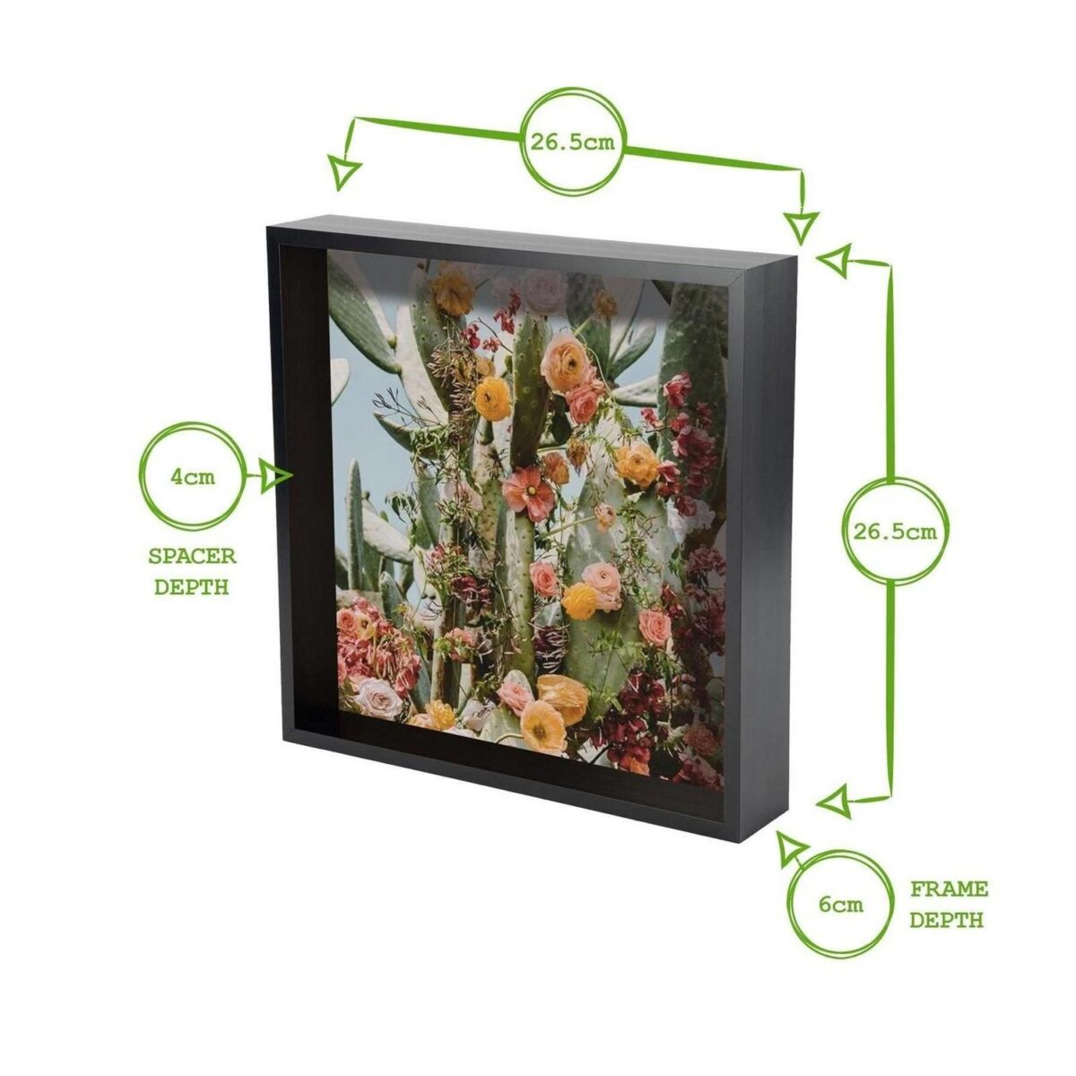 5x 3D Deep Box Photo Frames Standing Hanging Craft Frames 10 x 10  White - Image 4