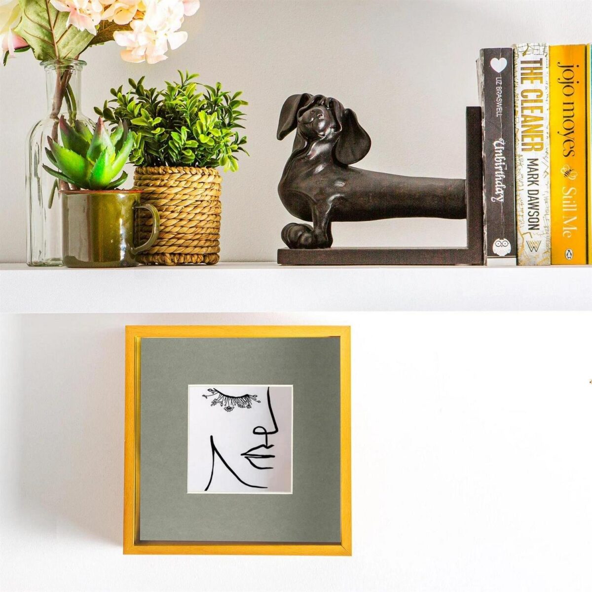 5x 3D Deep Box Photo Frames 8 x 8  with 4 x 4  Mount Light Wood/Grey - Image 5
