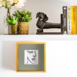 5x 3D Deep Box Photo Frames 8 x 8 with 4 x 4 Mount Light Wood/Grey - Image 5
