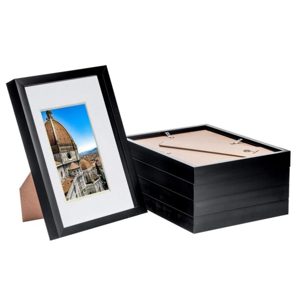 5x Black A4 (8  x 12 ) 3D Shadow Box Frames with White A5 Mount Display