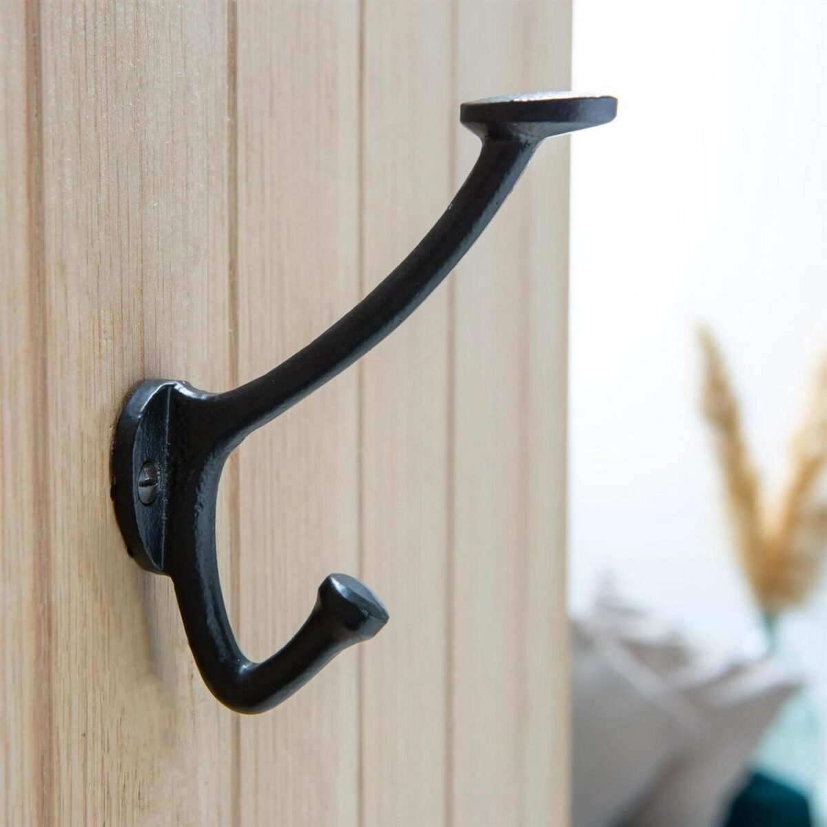 5x Bowler and Coat Hook Cast Iron Antique Vintage Style W35mm x H115mm Black - Image 6