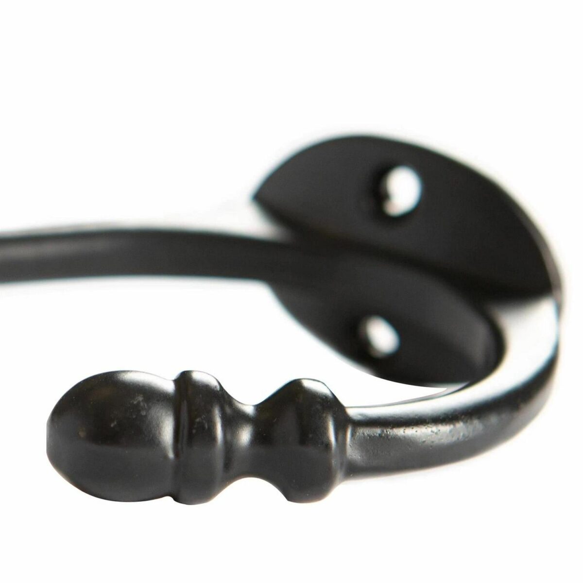 5x Ceramic Flower Hat and Coat Hook Cast Iron Vintage Style W30mm x H140mm Black - Image 2