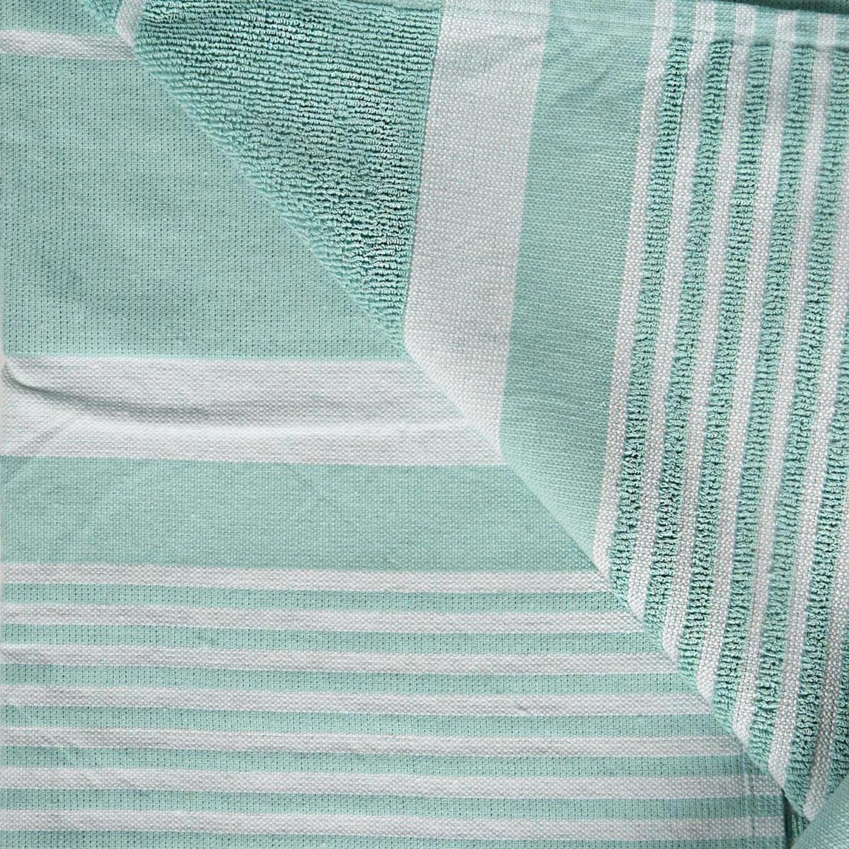 5x Deluxe Turkish Cotton Bath Towels Lightweight Beach Peshtemal 162x90cm Aqua - Image 4