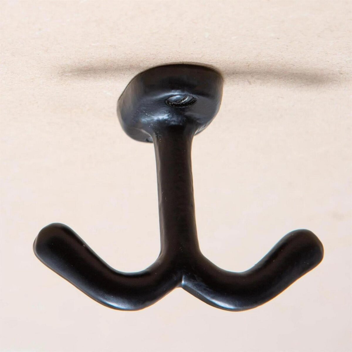 5x Double Ceiling Hook Cast Iron Antique Style Hooks W80mm x H60mm Black - Image 7