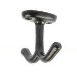5x Double Ceiling Hook Cast Iron Antique Style Hooks W80mm x H60mm Black - Image 4