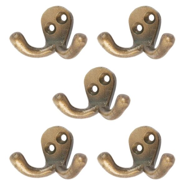 5x Double Coat Hook 8d6e02532006885e437092dbe65f68f8
