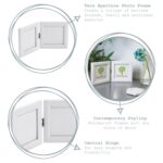 5x Folding 2 Photo Frames Standing Hanging Picture Display 4 x 4 Black - Image 2