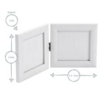 5x Folding 2 Photo Frames Standing Hanging Picture Display 4 x 4 Black - Image 3