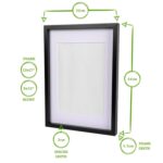 5x Grey A3 (12 x 17 ) Acrylic 3D Box Photo Picture Frame - White A4 Mount - Image 4