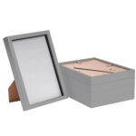 5x Grey A4 (8 x 12 ) Acrylic 3D Box Photo Picture Frame Deep Shadow Display