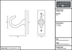 5x Hanging Hook Cast Iron Antique Vintage Style Hooks W20mm x H70mm Raw - Image 5