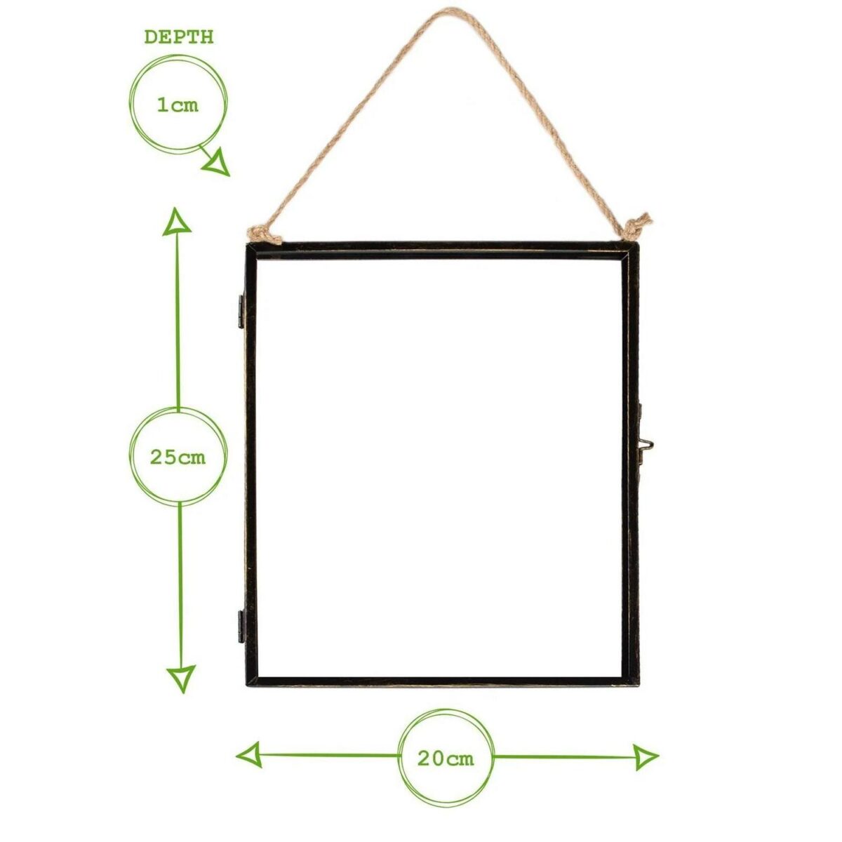 5x Hanging Metal Photo Frames Vintage Floating Picture Display 8  x 10  Black - Image 3