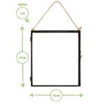 5x Hanging Metal Photo Frames Vintage Floating Picture Display 8 x 10 Black - Image 3