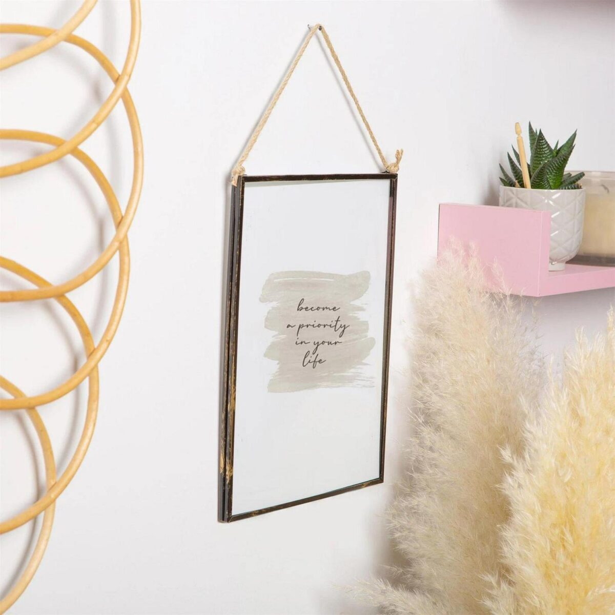 5x Hanging Metal Photo Frames Vintage Floating Picture Display 8  x 10  Black - Image 6