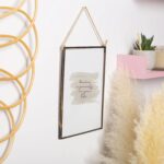 5x Hanging Metal Photo Frames Vintage Floating Picture Display 8 x 10 Black - Image 6