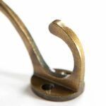 5x Hat and Coat Hook Cast Iron Antique Vintage Style Hooks W25mm x H80mm Brass - Image 2