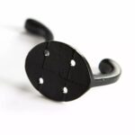 5x Hat and Coat Hook Cast Iron Antique Vintage Style Hooks W40mm x H105mm Black - Image 3