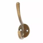 5x Hat and Coat Hook Cast Iron Antique Vintage Style Hooks W25mm x H80mm Brass - Image 4
