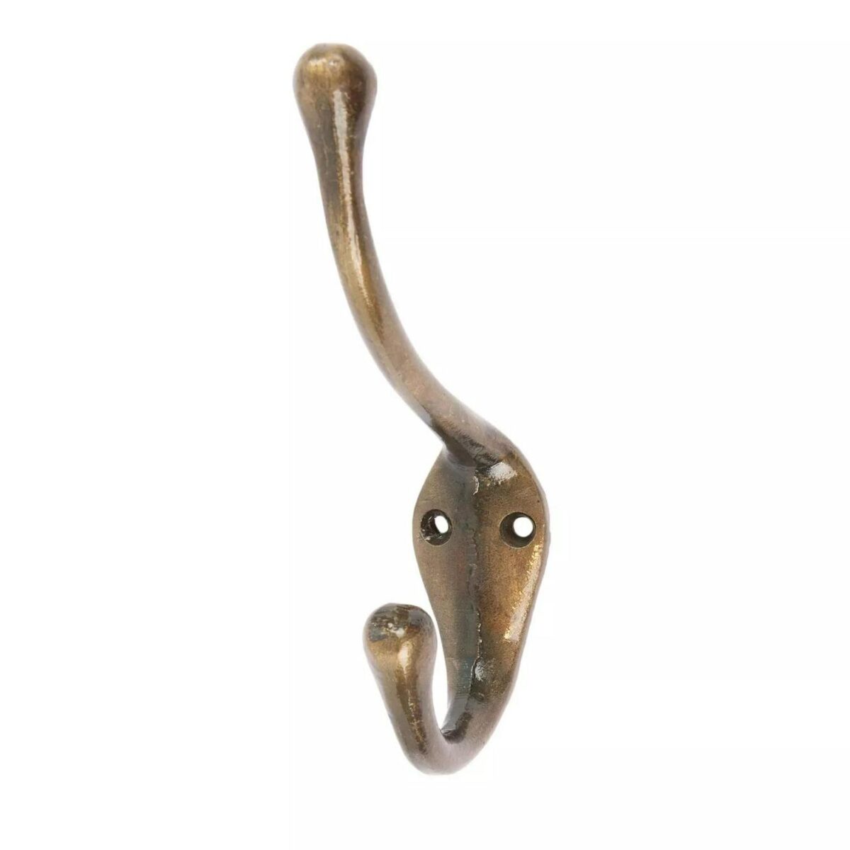 5x Narrow Hat and Coat Hook Cast Iron Antique Vintage Style W30mm x H140mm Brass - Image 4