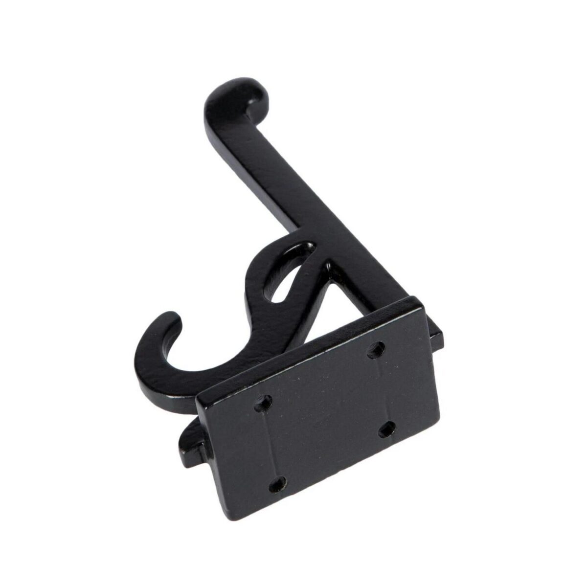 5x Ornate Flat Top Hat and Coat Hook Cast Iron Vintage Style W35mm x H70mm Black - Image 3