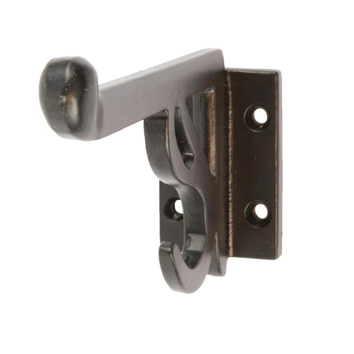 5x Ornate Flat Top Hat and Coat Hook Cast Iron Vintage Style W35mm x H70mm Black - Image 4