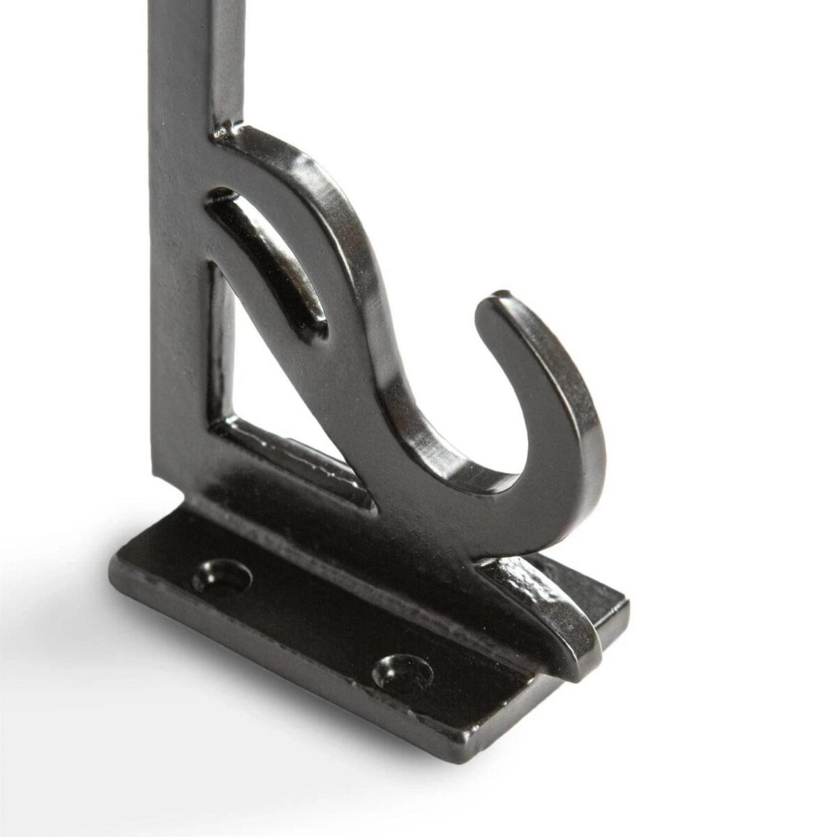 5x Ornate Flat Top Hat and Coat Hook Cast Iron Vintage Style W35mm x H70mm Black - Image 2