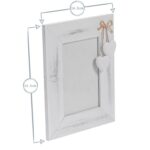 5x Rustic White Hearts Photo Frames Wooden Standing Display 4 x 6 White - Image 3