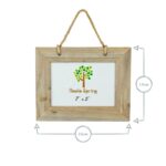 5x Rustic Wooden Hanging Photo Frames Driftwood Picture Display 7 x 5 Natural - Image 3
