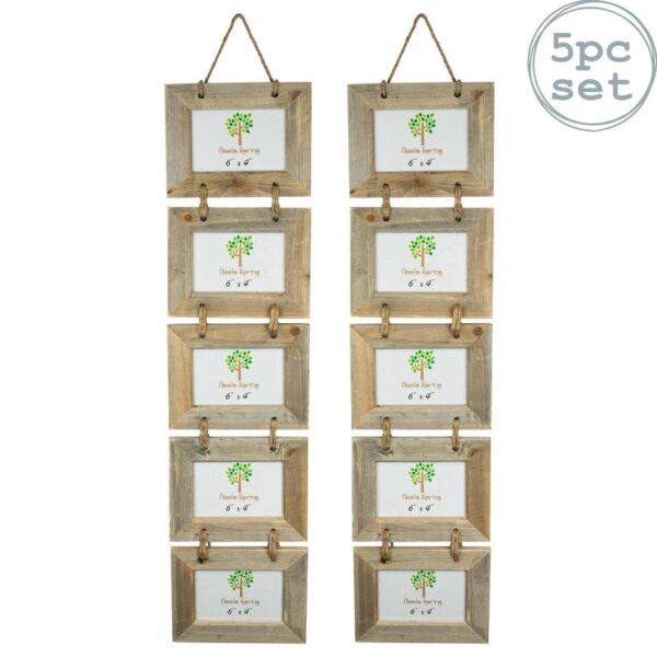 5x Rustic Wooden Han 496a328f2f92196b4354bb815aa5d0e4