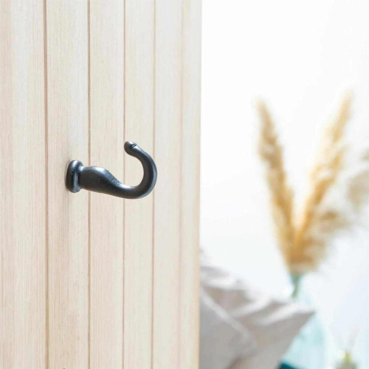 5x Screw Hook Cast Iron Antique Vintage Style Hooks W20mm x H35mm Black - Image 6
