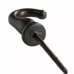 5x Screw Hook Cast Iron Antique Vintage Style Hooks W20mm x H35mm Black - Image 3