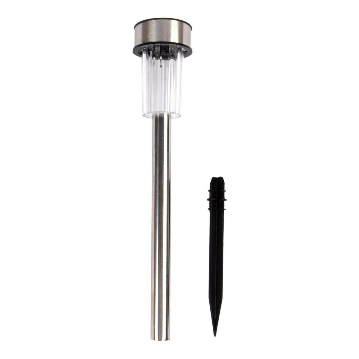 5x Silver Stainless Steel Solar Pathway Lights Outdoor Garden LED Lamp Light - Image 3