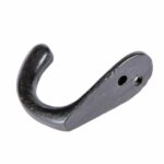 5x Single Robe Hook Cast Iron Antique Vintage Style Hooks W20mm x H45mm Black - Image 3