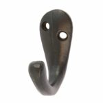 5x Single Robe Hook Cast Iron Antique Vintage Style Hooks W20mm x H45mm Black - Image 4