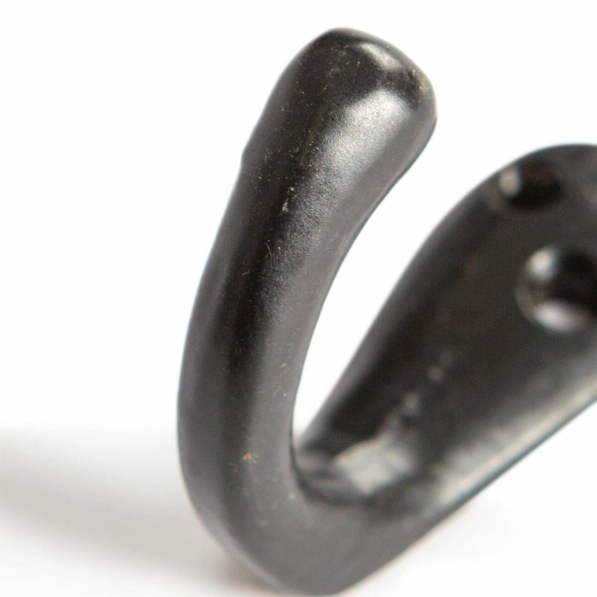 5x Single Robe Hook Cast Iron Antique Vintage Style Hooks W20mm x H45mm Black - Image 2