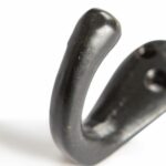 5x Single Robe Hook Cast Iron Antique Vintage Style Hooks W20mm x H45mm Black - Image 2
