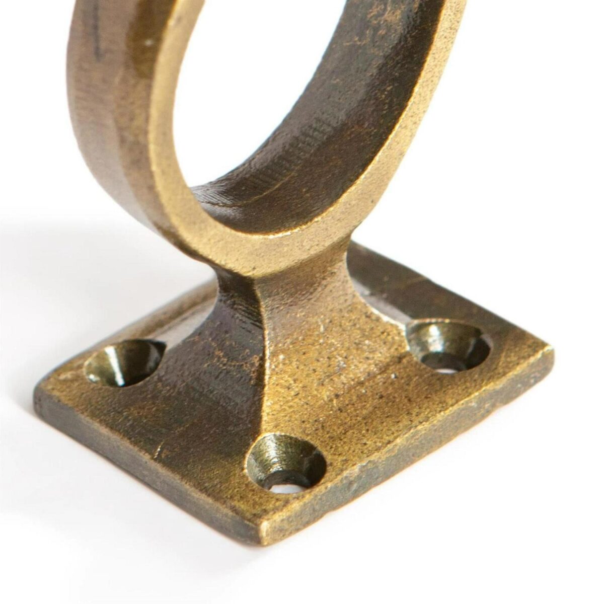 5x Square Back Hat and Coat Hook Cast Iron Vintage Style W35mm x H80mm Brass - Image 2