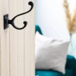 5x Square Back Hat and Coat Hook Cast Iron Vintage Style W35mm x H80mm Black - Image 6