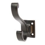 5x Square Back Hat and Coat Hook Cast Iron Vintage Style W35mm x H80mm Black - Image 4