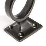 5x Square Back Hat and Coat Hook Cast Iron Vintage Style W35mm x H80mm Black - Image 2
