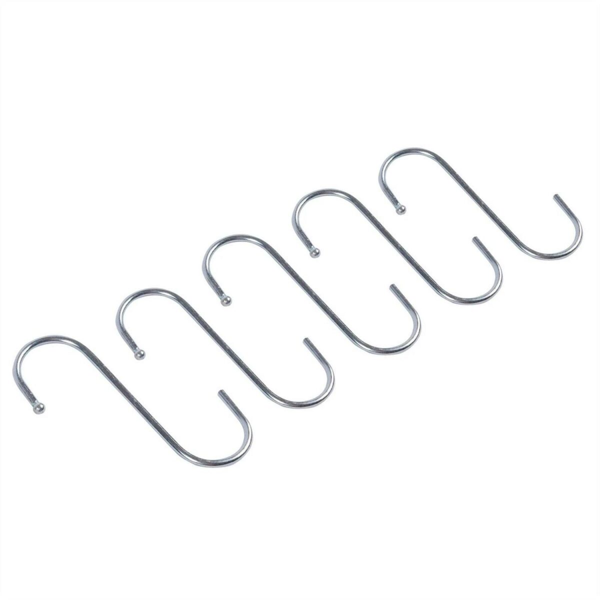 5x Stainless Steel S-Hooks S-Shaped Metal Kitchen Garden Hanging Storage Hook - Image 1
