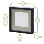 5x White 10 x 10 3D Box Photo Frames Black 6 x 6 Mount Craft Shadow Picture - Image 4