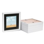5x White 10 x 10 3D Box Photo Frames Black 6 x 6 Mount Craft Shadow Picture