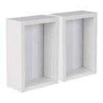 5x White 4 x 6 3D Deep Box Photo Frames Standing Hanging Craft Shadow Picture