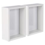 5x White 5 x 7 3D Deep Box Photo Frames Standing Hanging Craft Shadow Picture
