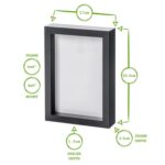 5x White A5 (6 x 8 ) Acrylic 3D Box Photo Picture Frame - White 4 x 6 Mount - Image 4