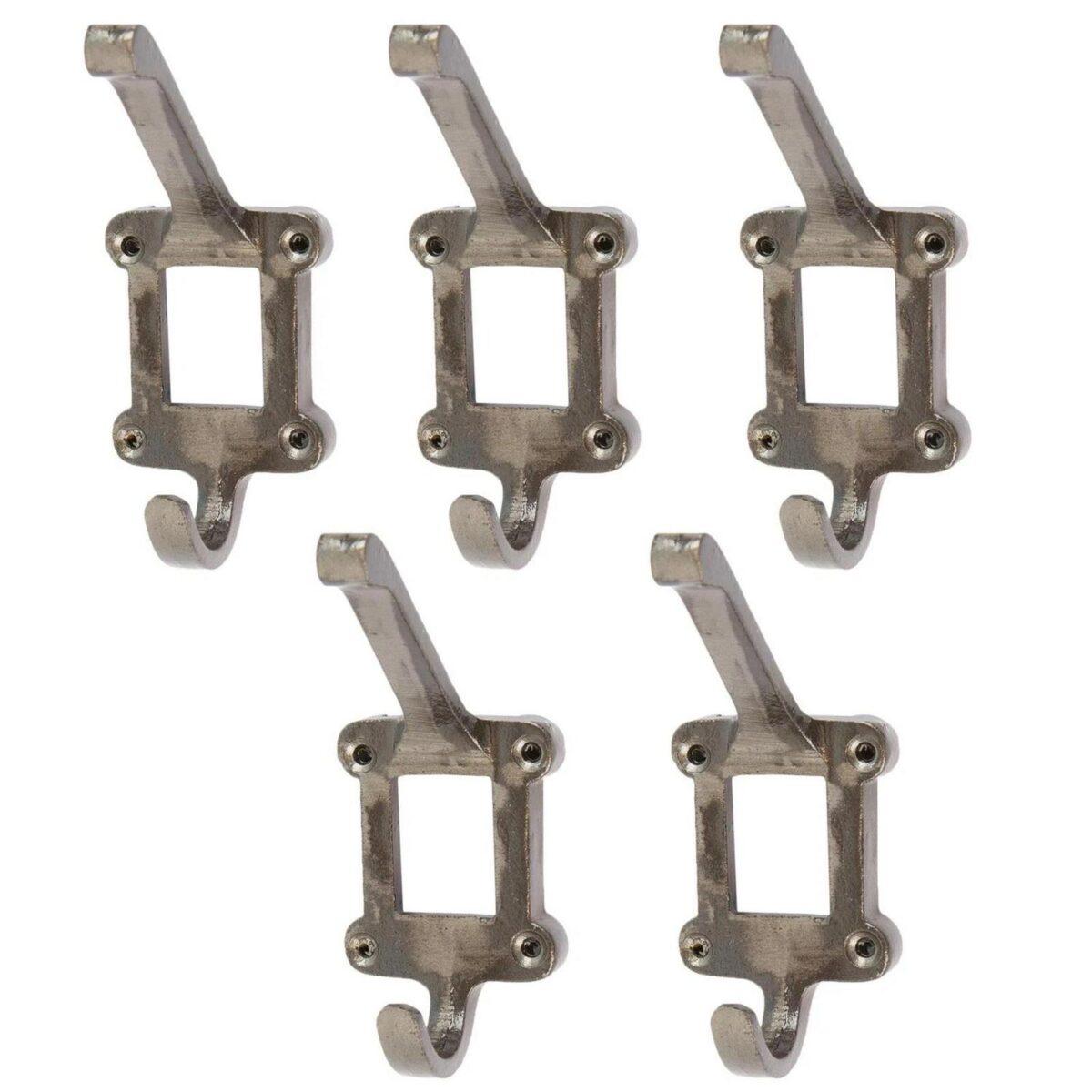 5x Window Back Hat and Coat Hook Cast Iron Vintage Style W50mm x H110mm Raw - Image 1