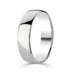 6.0mm Classic Court Wedding Ring, 18ct White Gold - Image 5